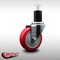 Service Caster 4'' SS Red Poly Wheel Swivel 1-3/4'' Expanding Stem Caster SCC-SSEX20S414-PPUB-RED-134 - alternate 3